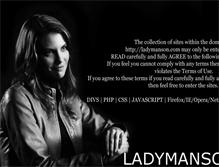 Tablet Screenshot of ladymanson.com